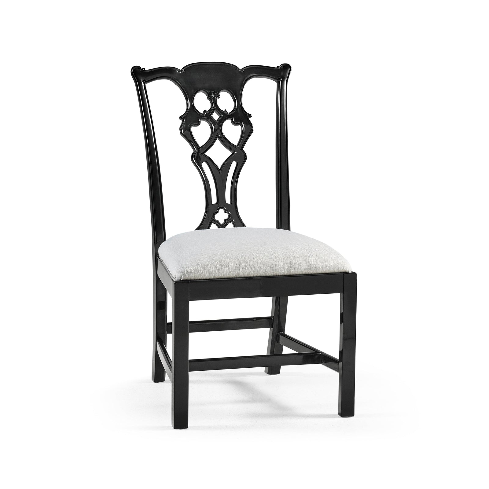 Jonathan Charles Reimagined Spark Chippendale Black Side Chair - Set Of 2 DINING CHAIRS
