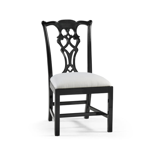Jonathan Charles Reimagined Spark Chippendale Black Side Chair - Set Of 2 DINING CHAIRS