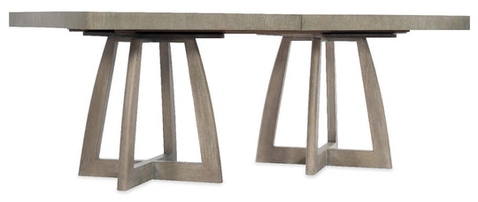 Hooker Furniture Affinity 78in Rectangle Pedestal Dining Table with2-18in Leaves DINING TABLES