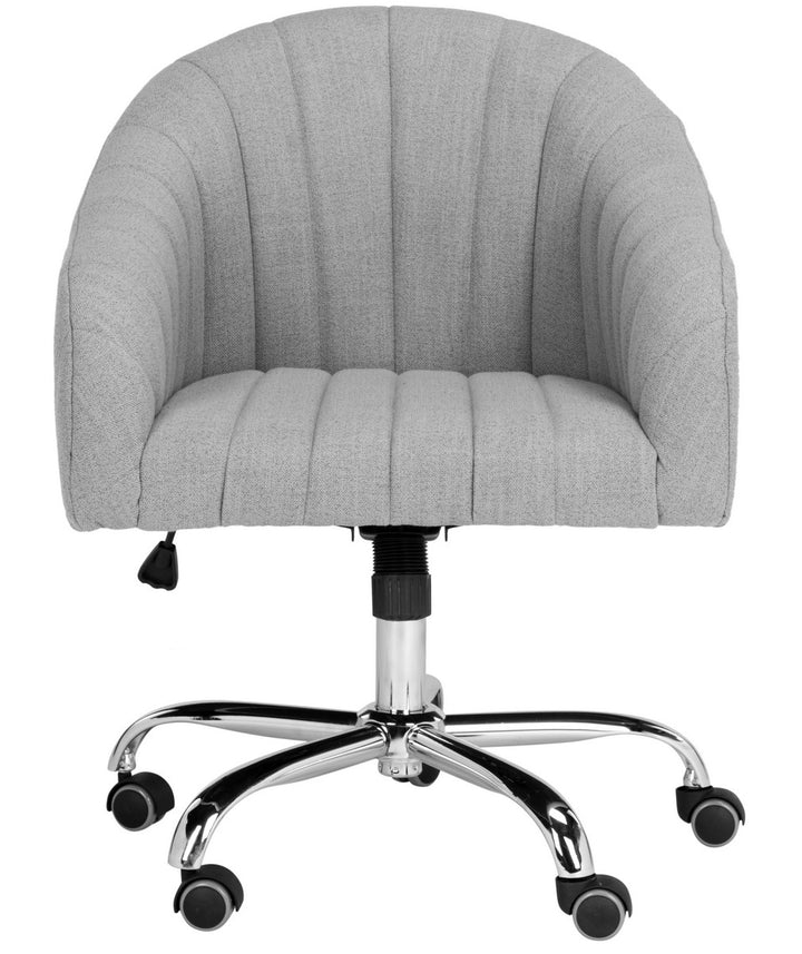 THEMIS CHROME LEG SWIVEL OFFICE CHAIR - Safavieh - AmericanHomeFurniture