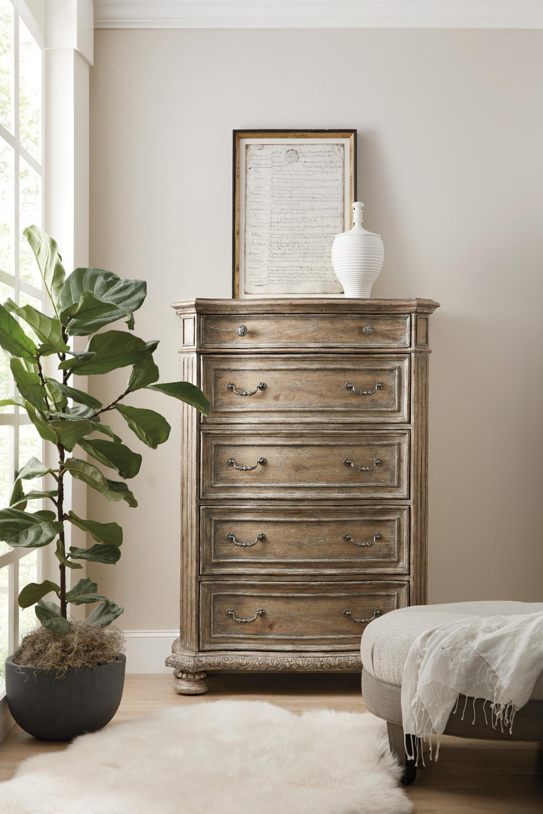 American Home Furniture | Hooker Furniture - Castella Five Drawer Chest