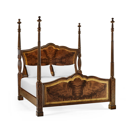 Jonathan Charles Versailles Mahogany King Poster Bed BEDS