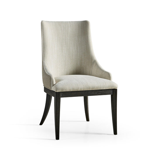 Jonathan Charles Timeless Aurora Upholstered Side Chair in Ebonized Black - Set Of 2 DINING CHAIRS