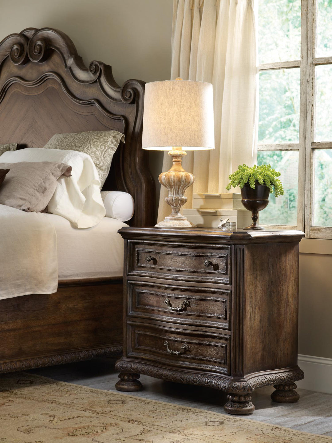 American Home Furniture | Hooker Furniture - Rhapsody Three Drawer Nightstand