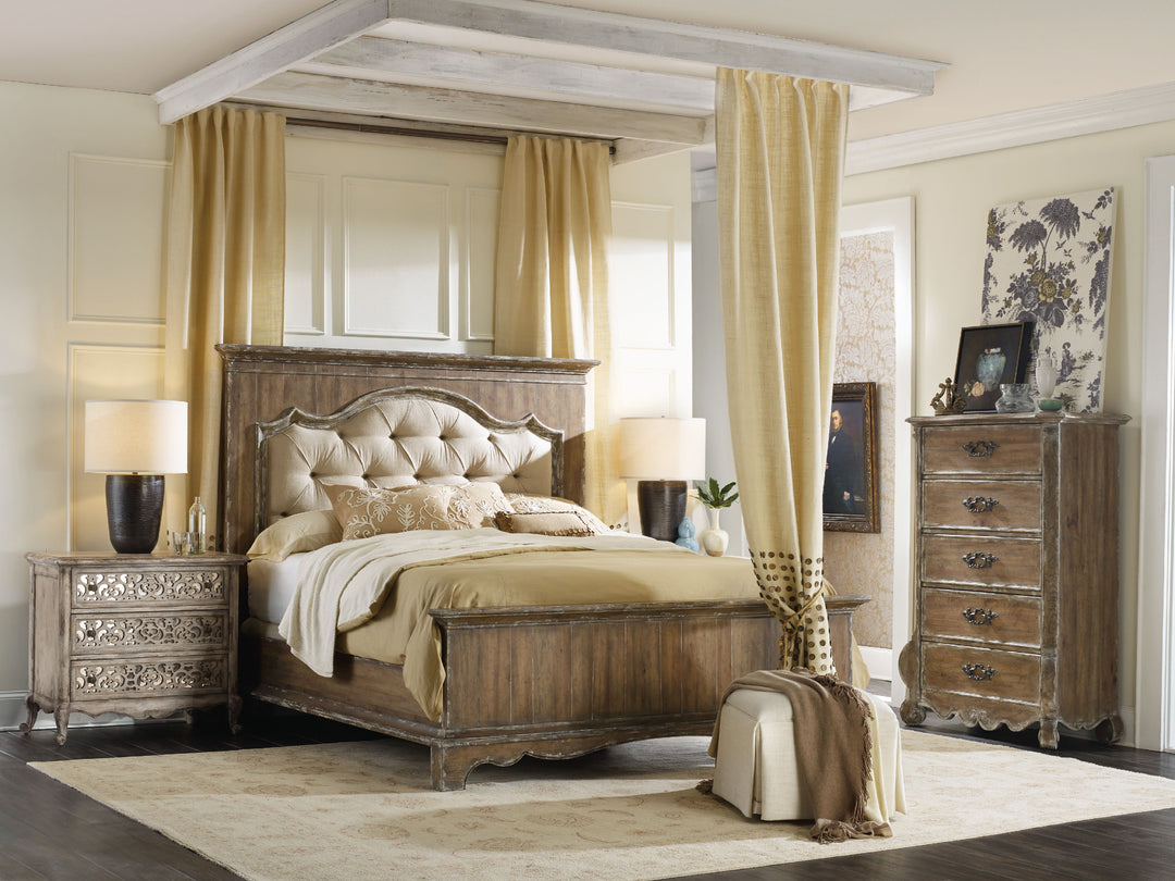 American Home Furniture | Hooker Furniture - Chatelet Upholstered Mantle Panel Bed