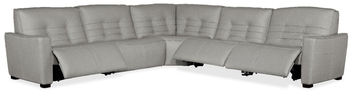 American Home Furniture | Hooker Furniture - Reaux 5-Piece Power Recline Sectional with3 Power Recliners