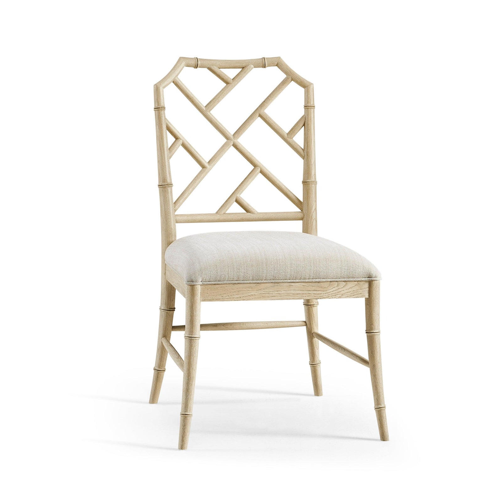 Jonathan Charles Timeless Saros Chippendale Bamboo Side Chair in Stripped Oak - Set Of 2 DINING CHAIRS