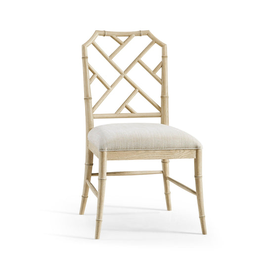 Jonathan Charles Timeless Saros Chippendale Bamboo Side Chair in Stripped Oak - Set Of 2 DINING CHAIRS