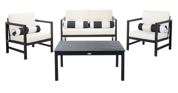 MONTEZ 4 PC OUTDOOR SET WITH ACCENT PILLOWS - AmericanHomeFurniture