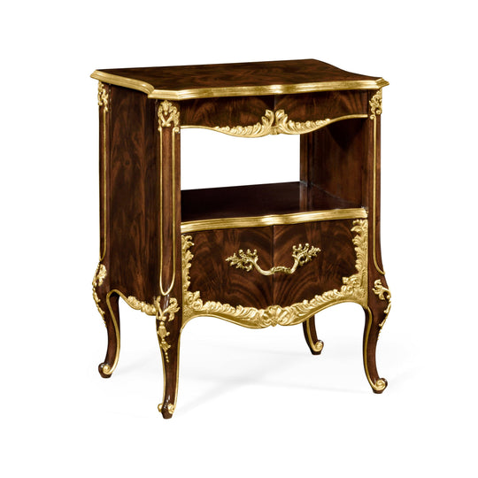 Jonathan Charles Mahogany & Gilded Nightstand NIGHTSTANDS