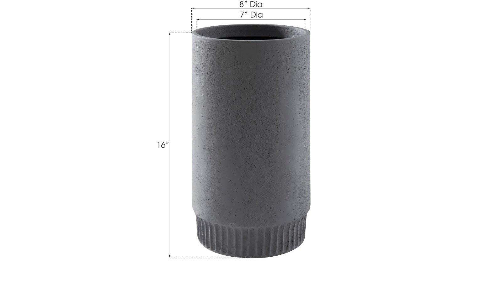 Phillips Collection Harvest Planter, Medium, Dark Gray VASES, JARS, + BOTTLES