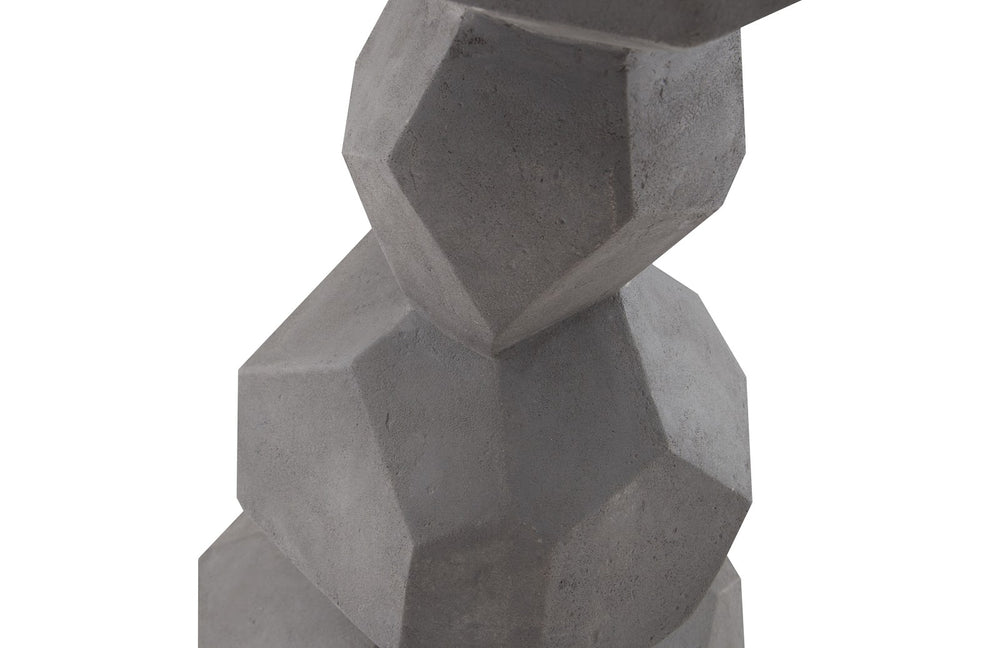 Faceted Rock Column Sculpture, Gray - Phillips Collection - AmericanHomeFurniture
