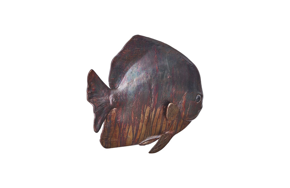 Australian Bat Fish Wall Sculpture, Resin, Copper Patina Finish - Phillips Collection - AmericanHomeFurniture