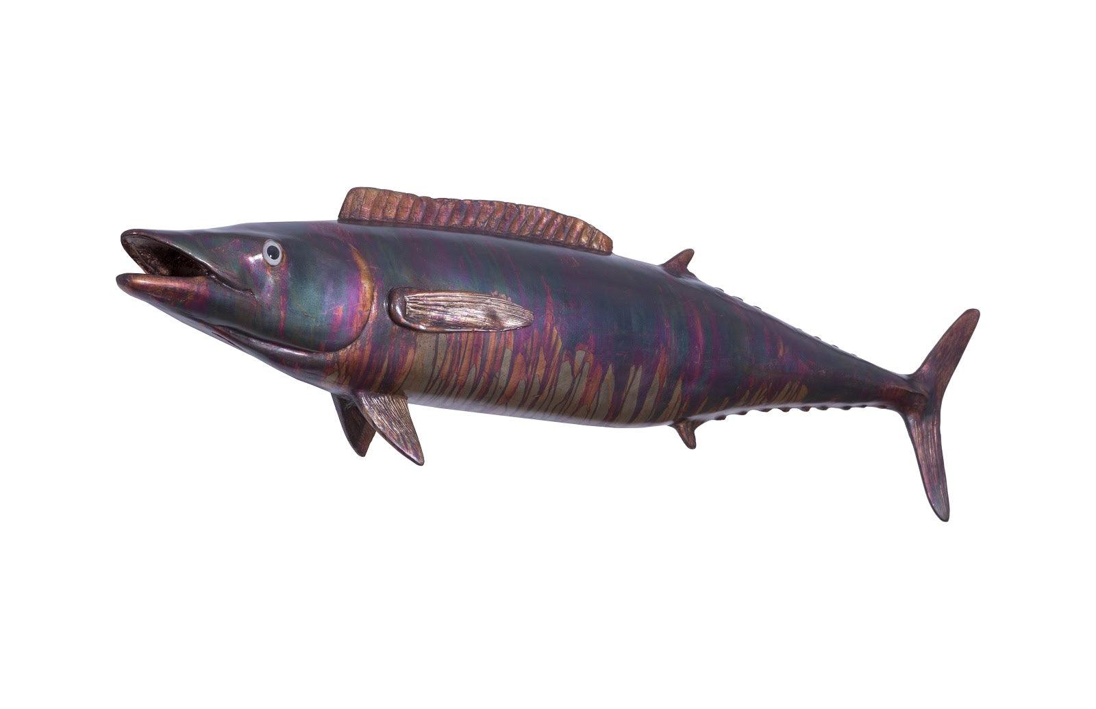 Phillips Collection Wahoo Fish Wall Sculpture, Resin, Copper Patina Finish WALL ACCENTS