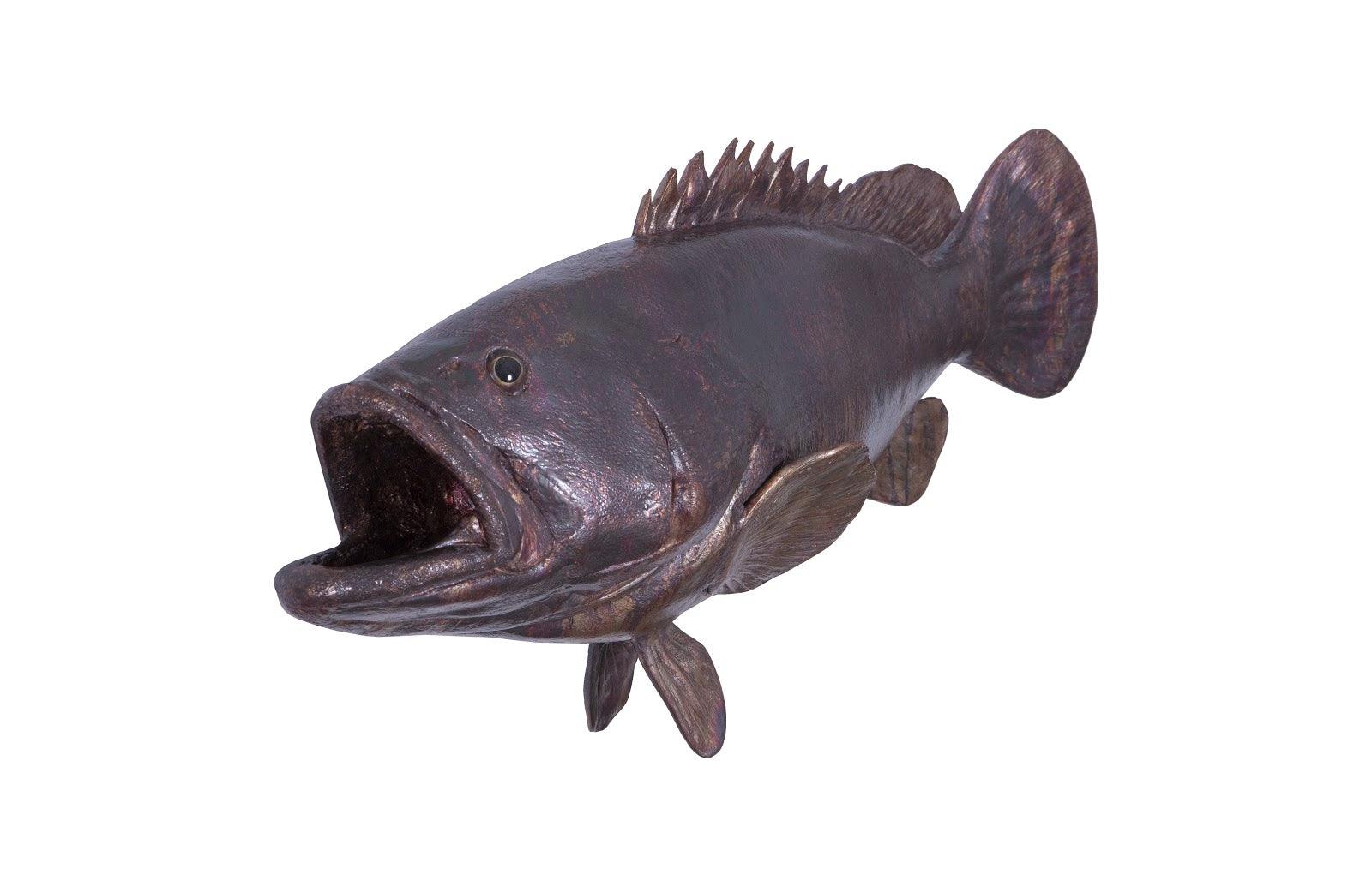 Phillips Collection Estuary Cod Fish Wall Sculpture, Resin, Copper Patina Finish WALL ACCENTS