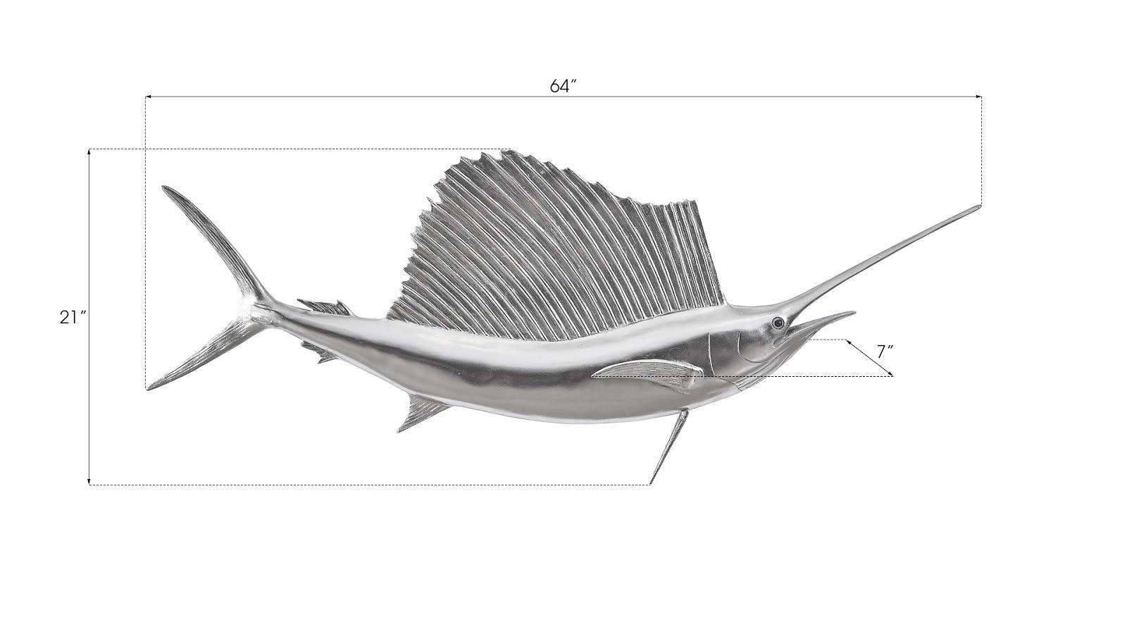 Sail Fish Wall Sculpture - Thumbnail 5