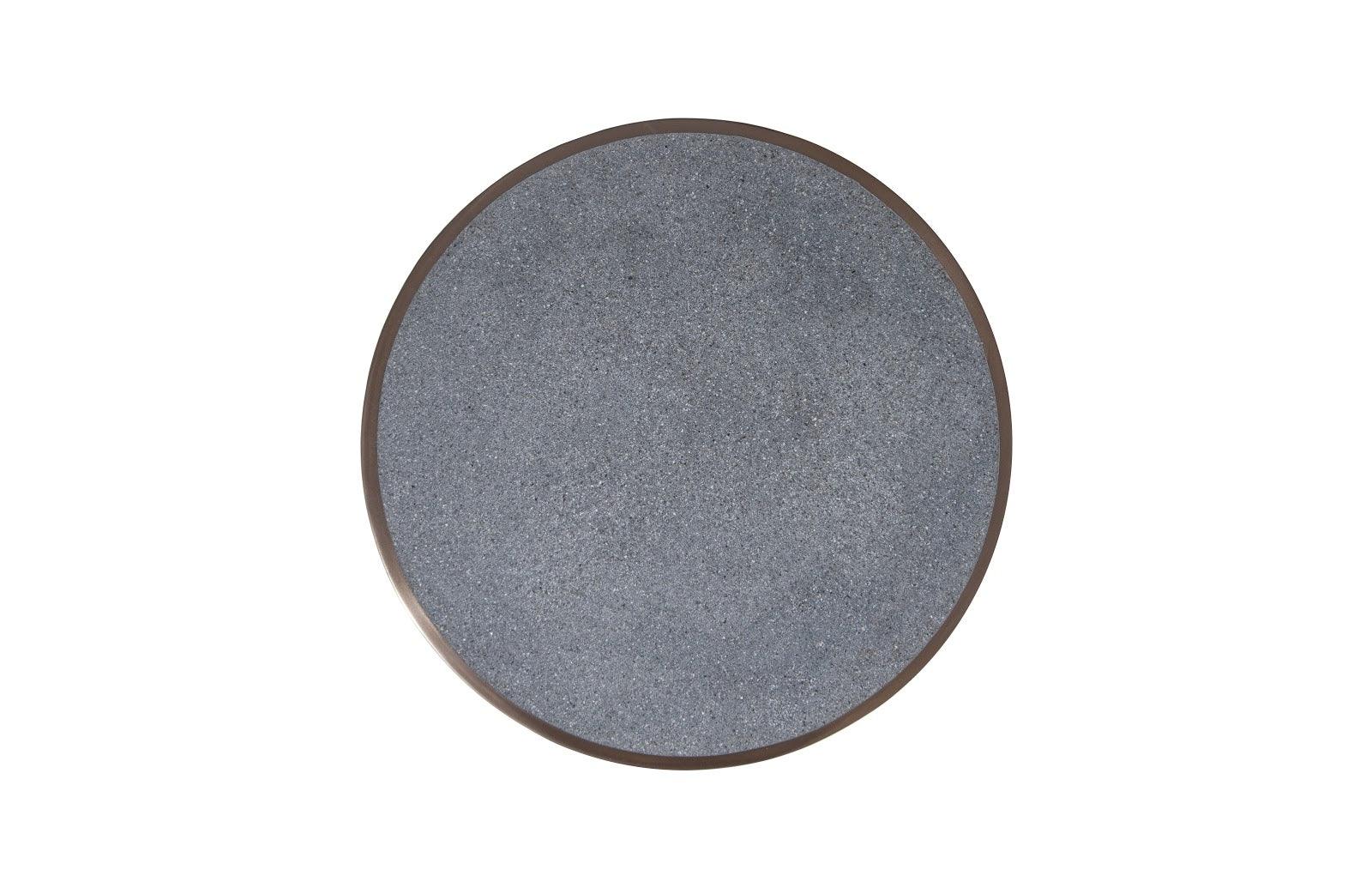 Phillips Collection Kono Side Table, Resin, Bronze Finish, Concrete Composite Top ACCENT TABLES