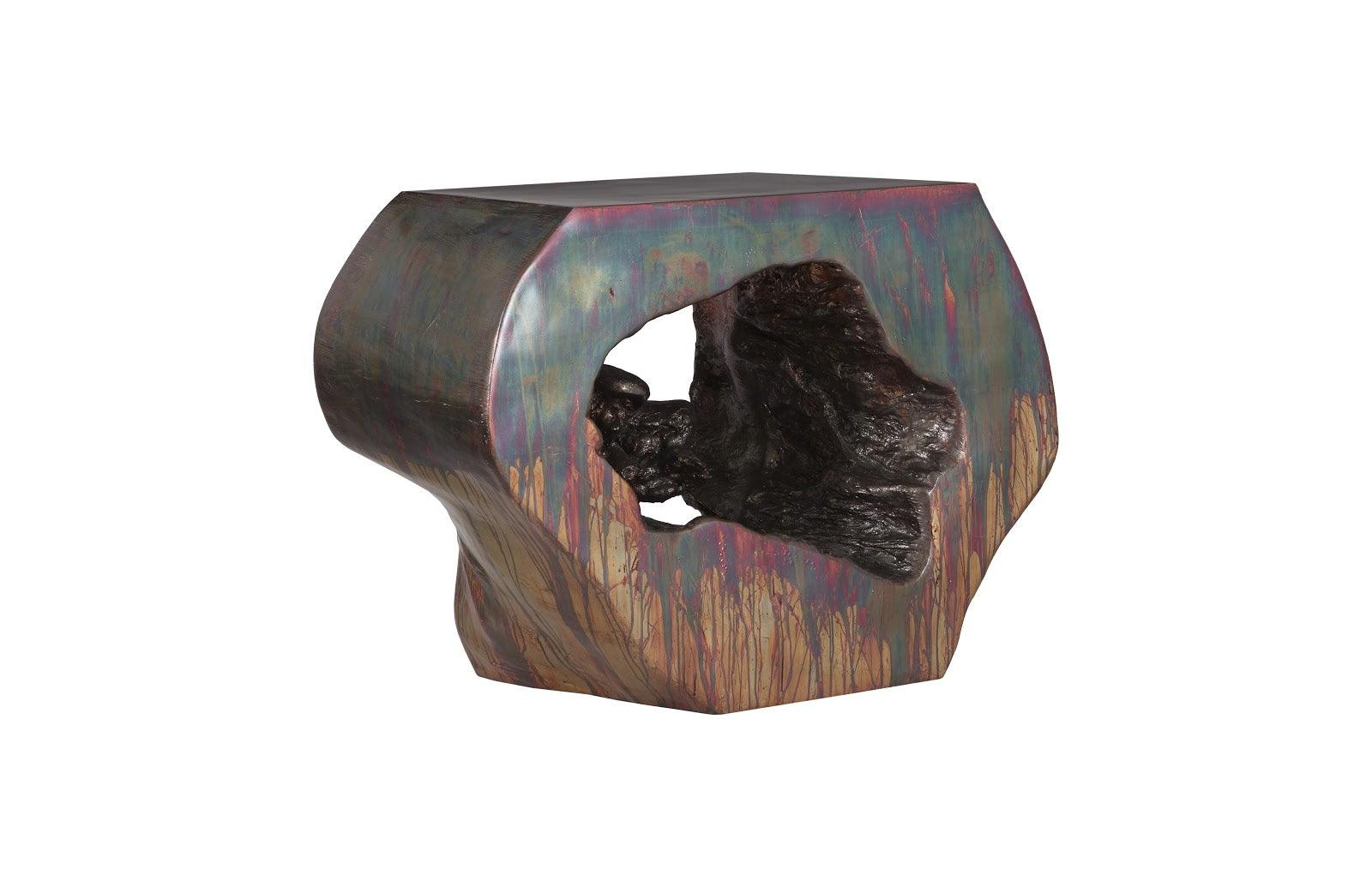 Phillips Collection Plateada Hollow Console, Copper Patina Finish CONSOLE TABLES