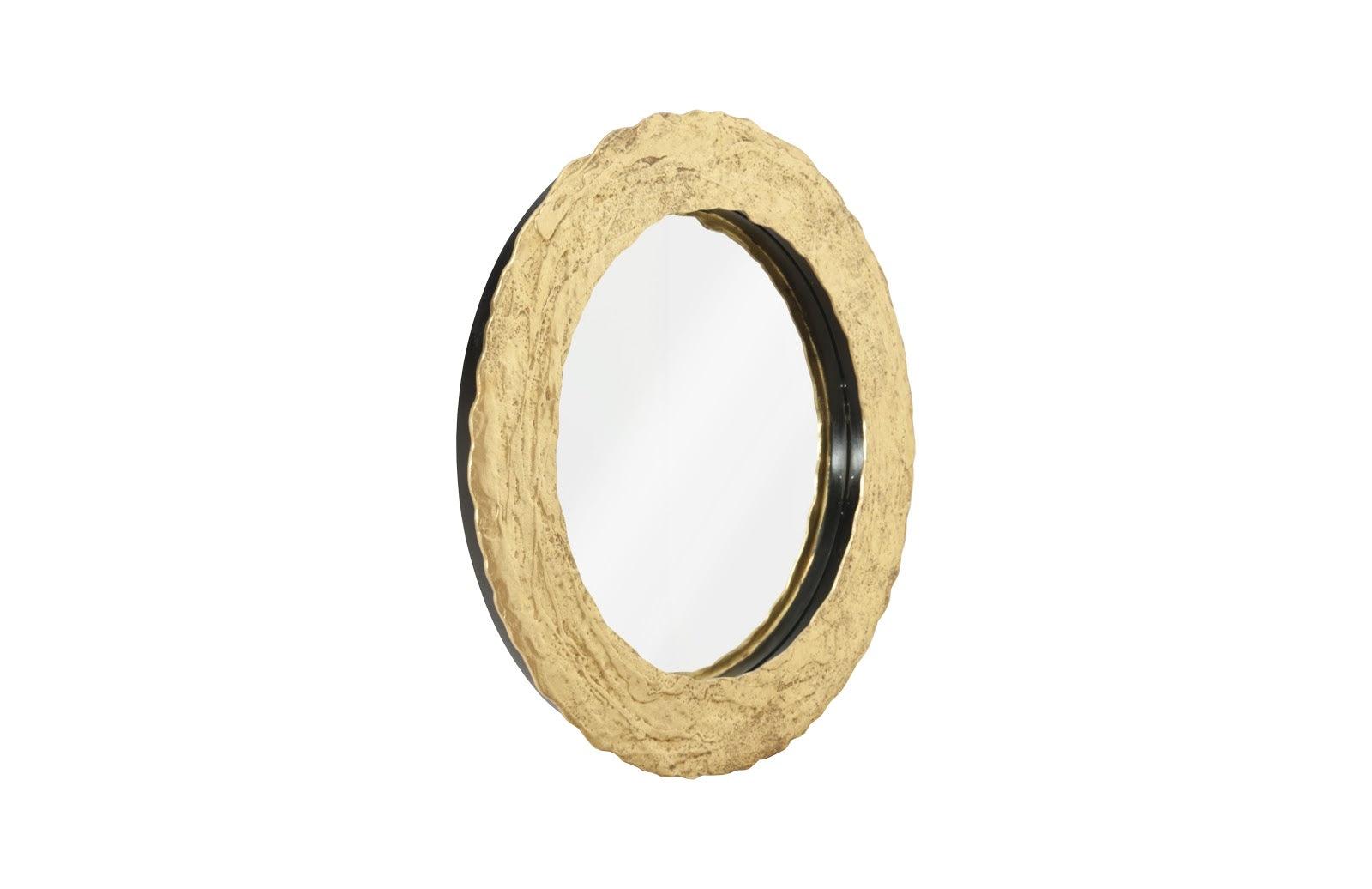 Phillips Collection Molten Mirror, Round, Gold Leaf WALL MIRRORS