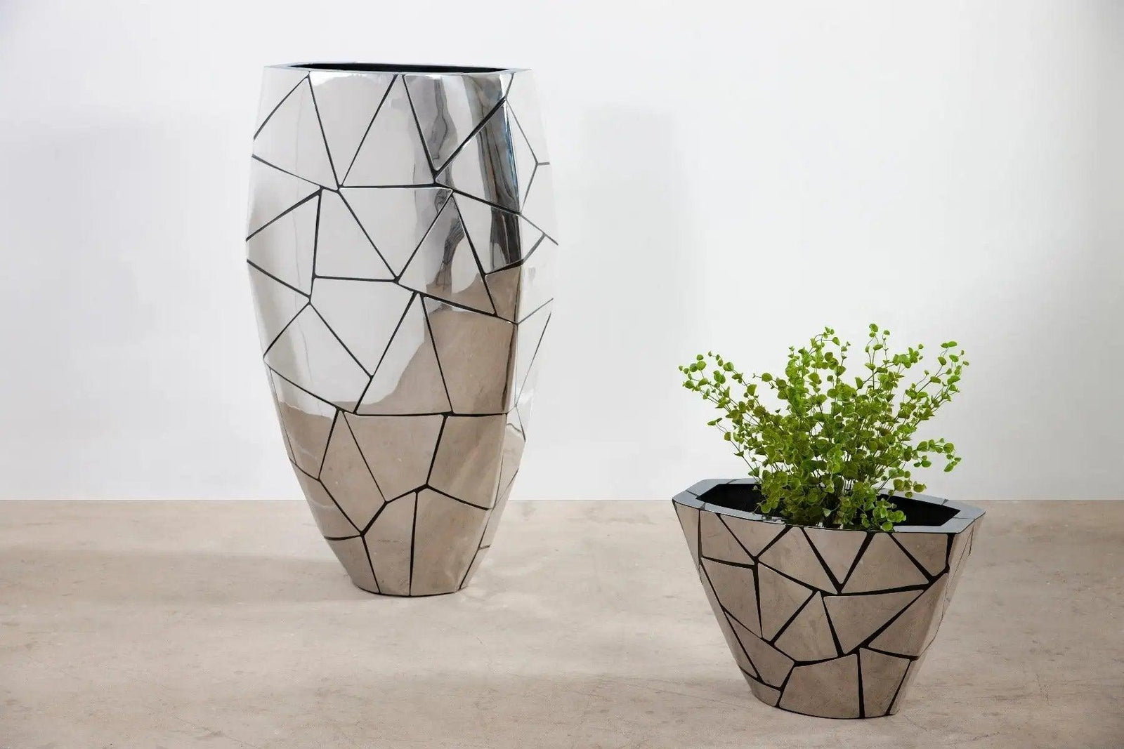 Phillips Collection TRIANGLE CRAZY CUT PLANTER PLANTERS