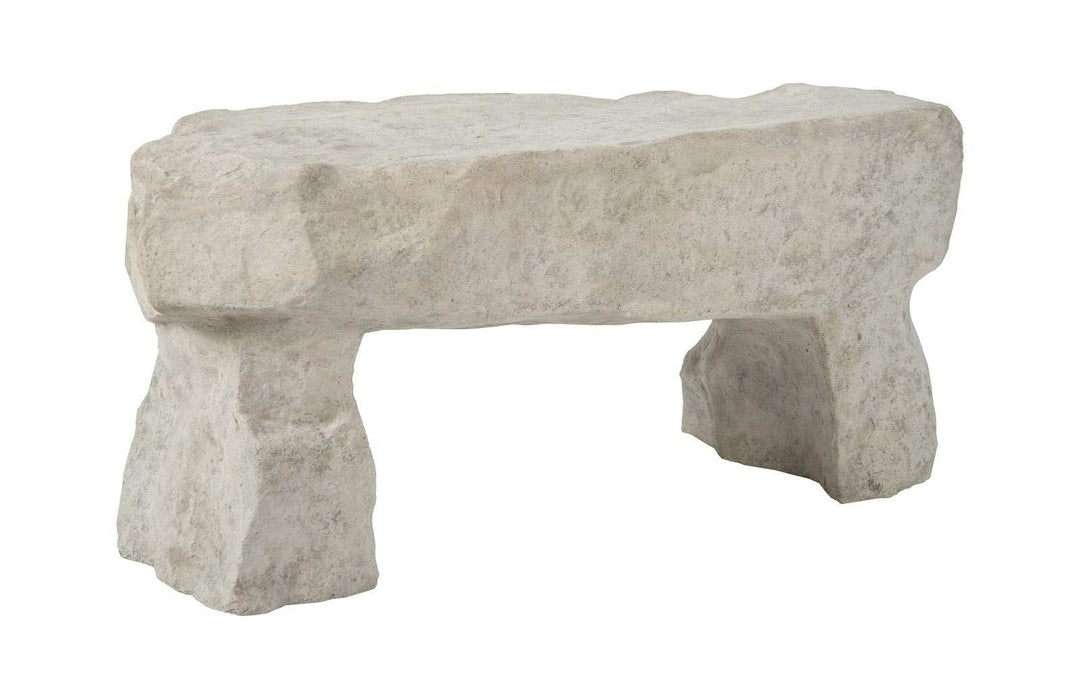 Cast Stone Bench, Roman Stone - Phillips Collection - AmericanHomeFurniture