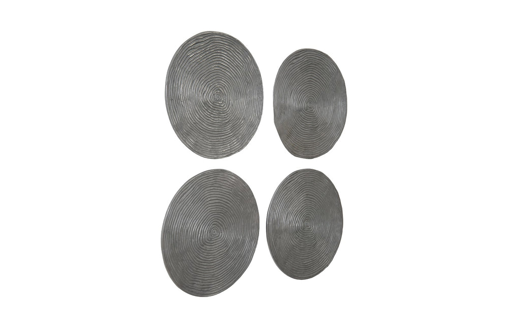 Ripple Wall Disk, Set of 4, Resin, LG, Polished Aluminum - Phillips Collection - AmericanHomeFurniture