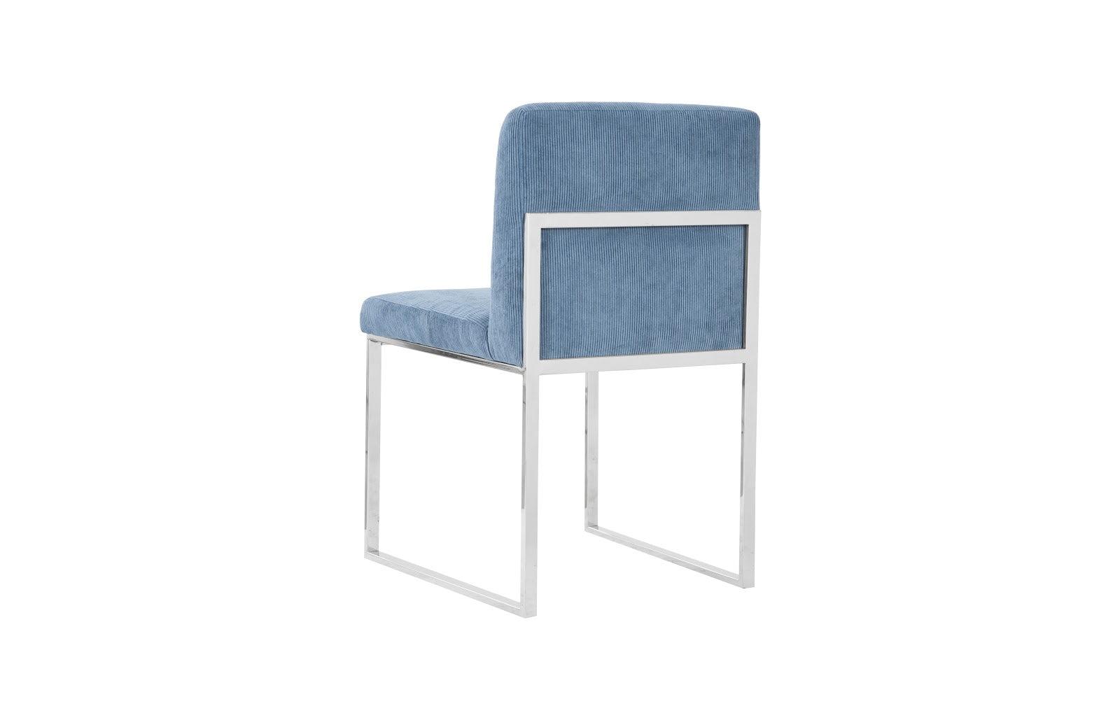 Phillips Collection Frozen Dining Chair, Corduroy Blue - Set of 2 DINING CHAIRS