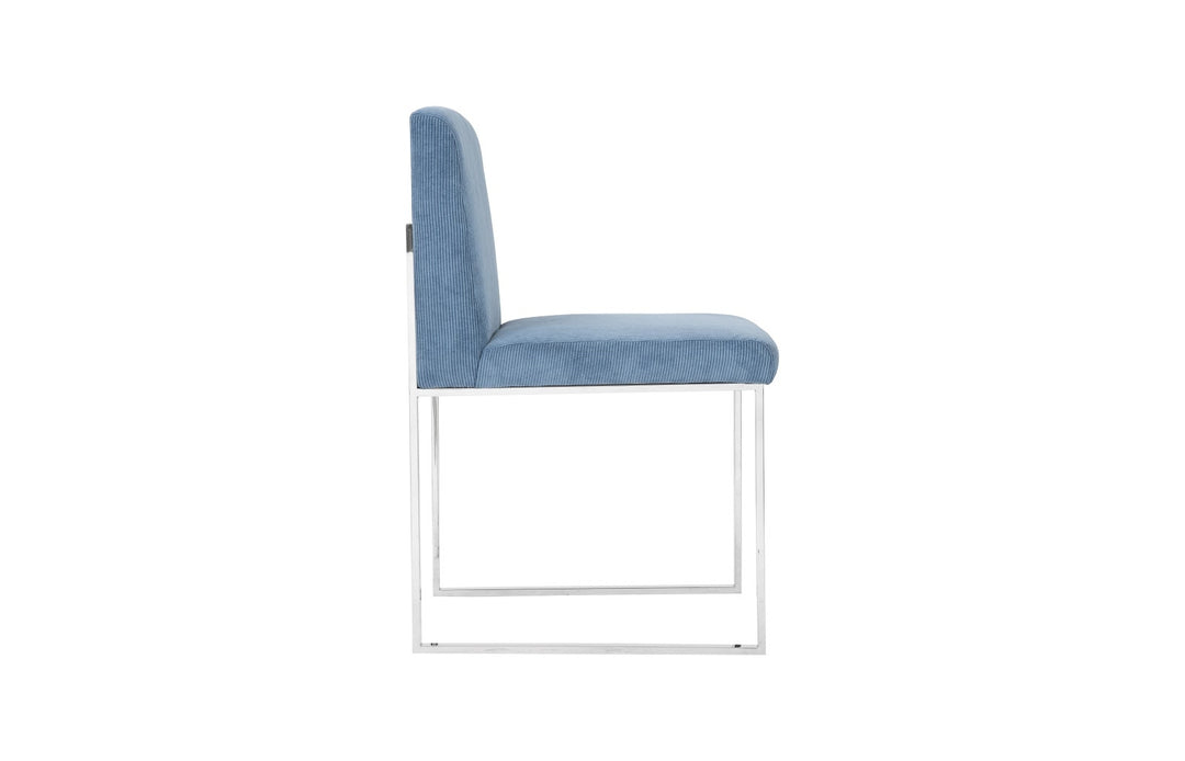 Frozen Dining Chair, Corduroy Blue - Phillips Collection - AmericanHomeFurniture