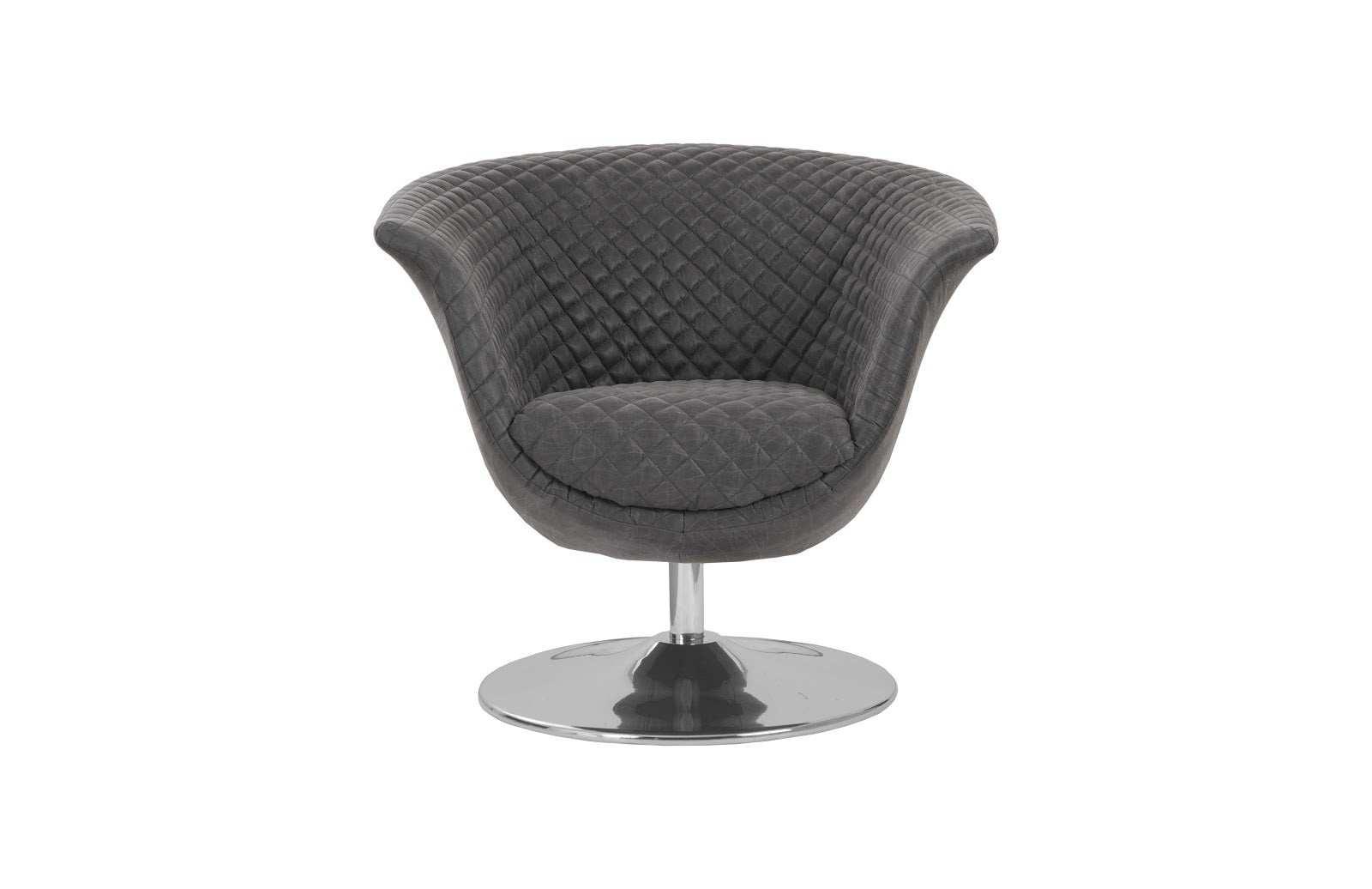 Phillips Collection Autumn Swivel Chair, Vintage Dark Gray ACCENT + LOUNGE CHAIRS