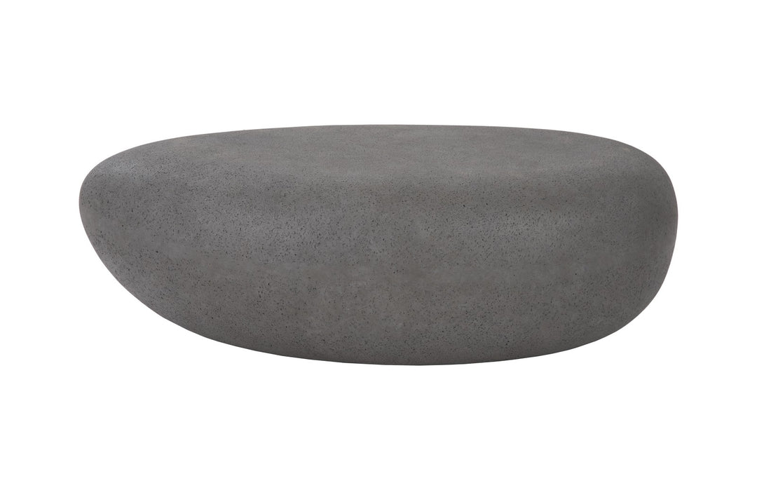 River Stone Coffee Table, Charcoal Stone, Small - Phillips Collection - AmericanHomeFurniture