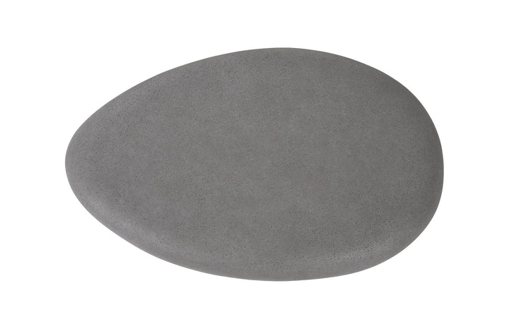 River Stone Coffee Table, Charcoal Stone, Large - Phillips Collection - AmericanHomeFurniture