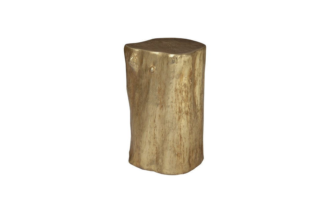 Log Stool, Gold Leaf, SM - Phillips Collection - AmericanHomeFurniture