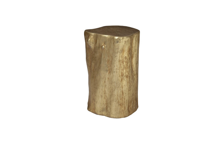 Log Stool, Gold Leaf, SM - Phillips Collection - AmericanHomeFurniture