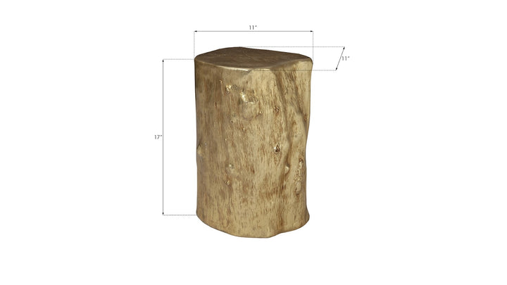 Log Stool, Gold Leaf, SM - Phillips Collection - AmericanHomeFurniture