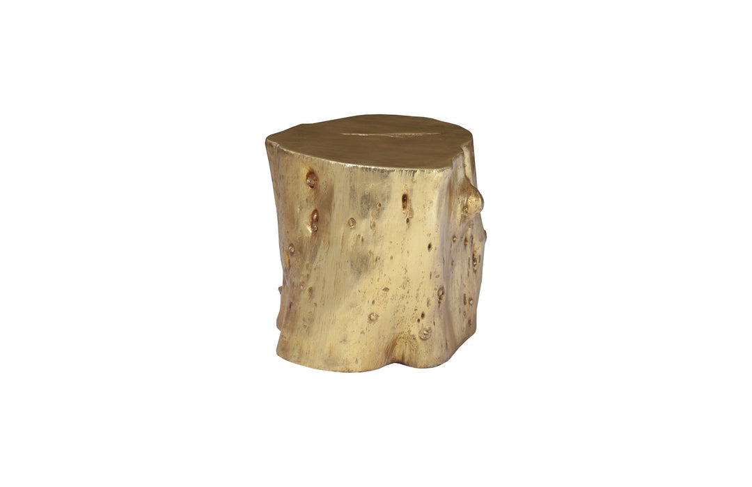 Log Stool, Gold Leaf, LG - Phillips Collection - AmericanHomeFurniture