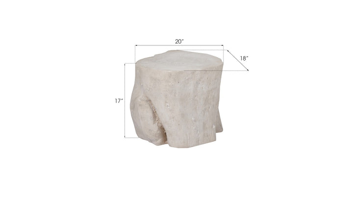 Log Stool, Roman Stone, LG - Phillips Collection - AmericanHomeFurniture