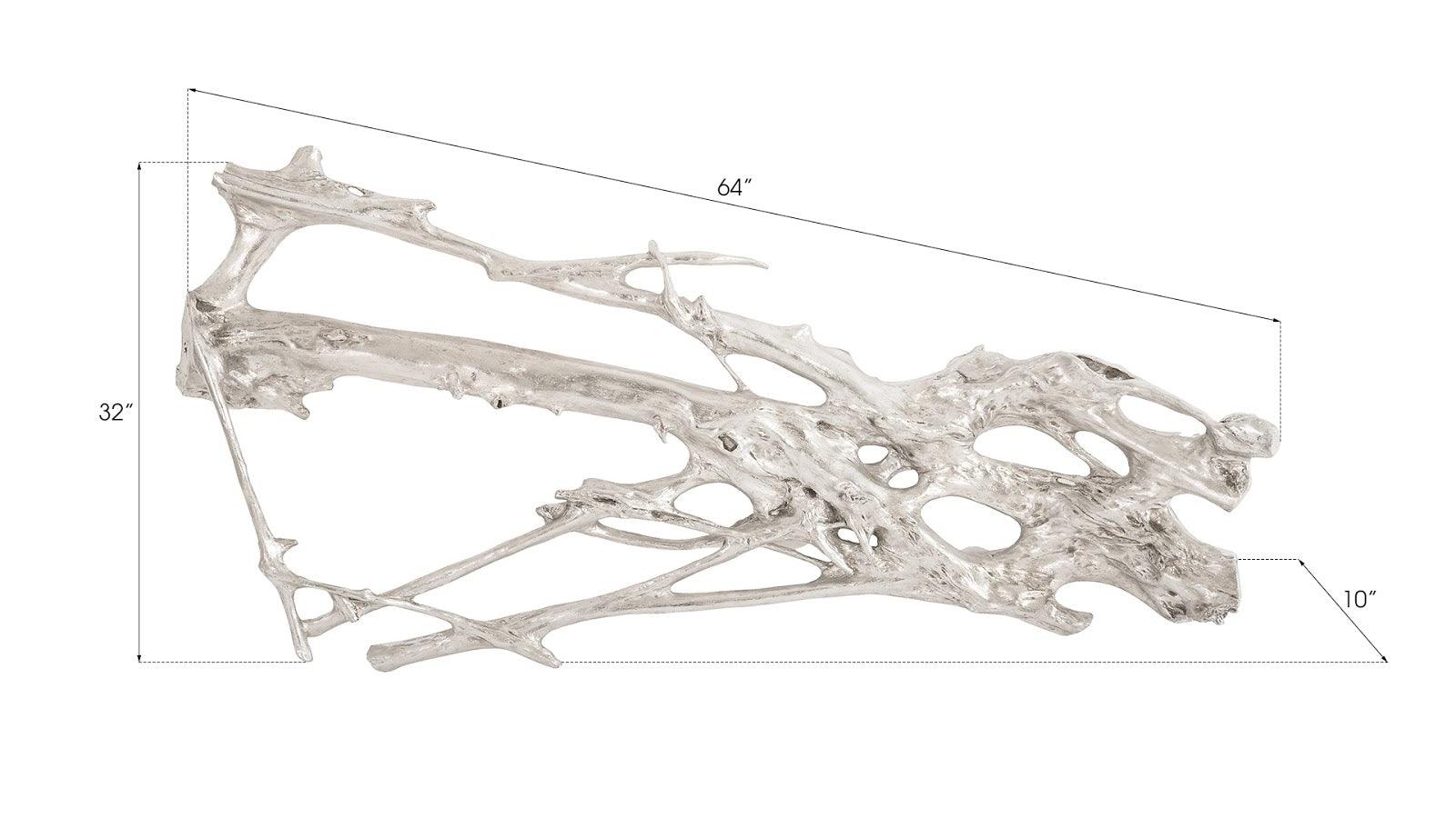 Phillips Collection Root Wall Art, Large, Silver Leaf WALL ACCENTS