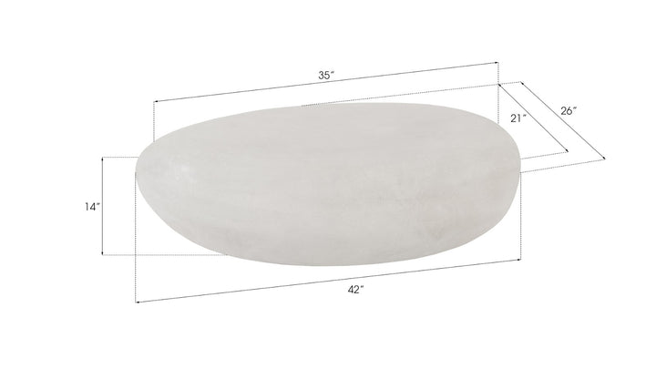 River Stone Coffee Table, Small, Roman Stone Finish - Phillips Collection - AmericanHomeFurniture