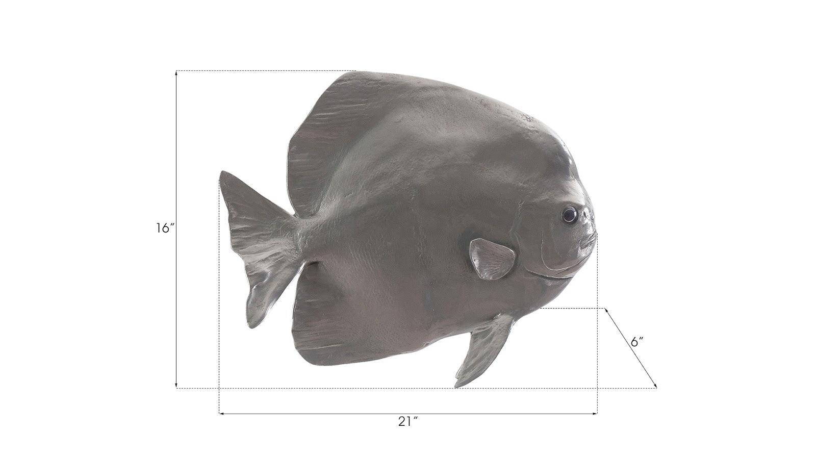 Phillips Collection Australian Bat Fish Wall Sculpture, Resin, Polished Aluminum Finish WALL ACCENTS