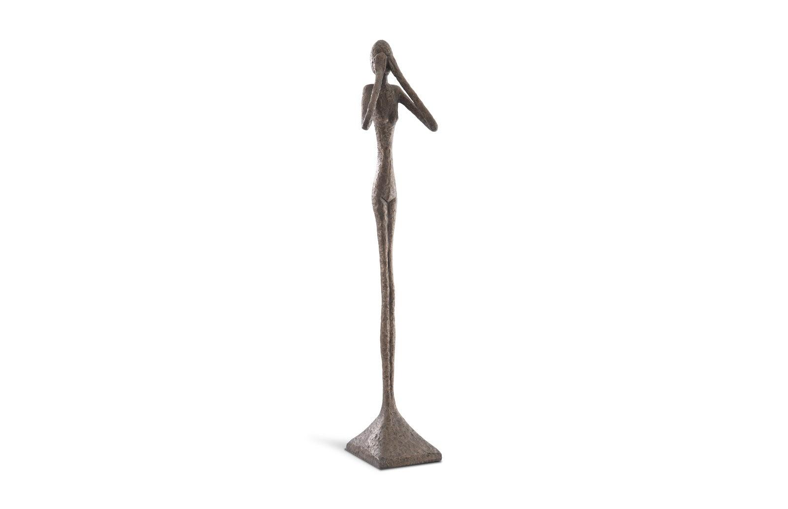 Phillips Collection See No Evil Slender Sculpture, Large, Resin, Bronze Finish DECORATIVE OBJECTS