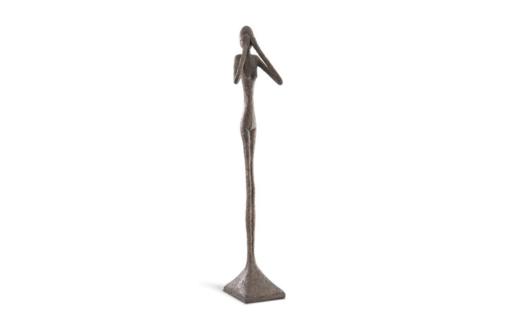 See No Evil Slender Sculpture, Large, Resin, Bronze Finish - Phillips Collection - AmericanHomeFurniture