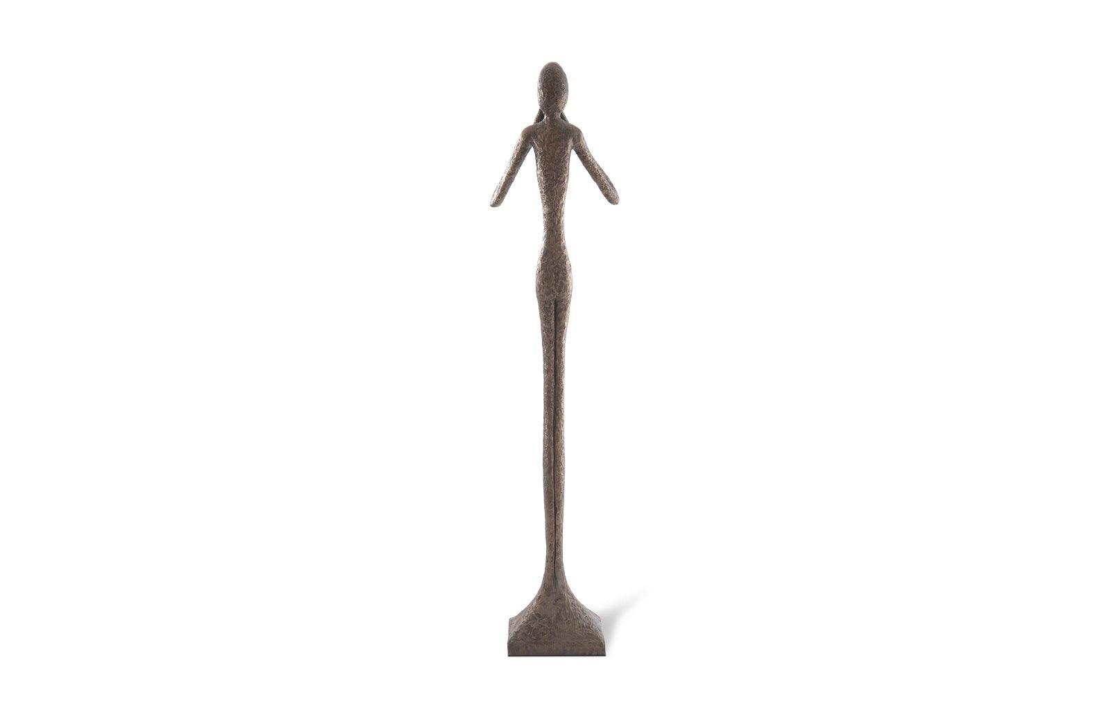 Phillips Collection Speak No Evil Slender Sculpture, Large, Resin, Bronze Finish DECORATIVE OBJECTS
