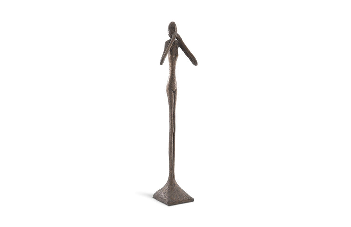 Speak No Evil Slender Sculpture, Large, Resin, Bronze Finish - Phillips Collection - AmericanHomeFurniture