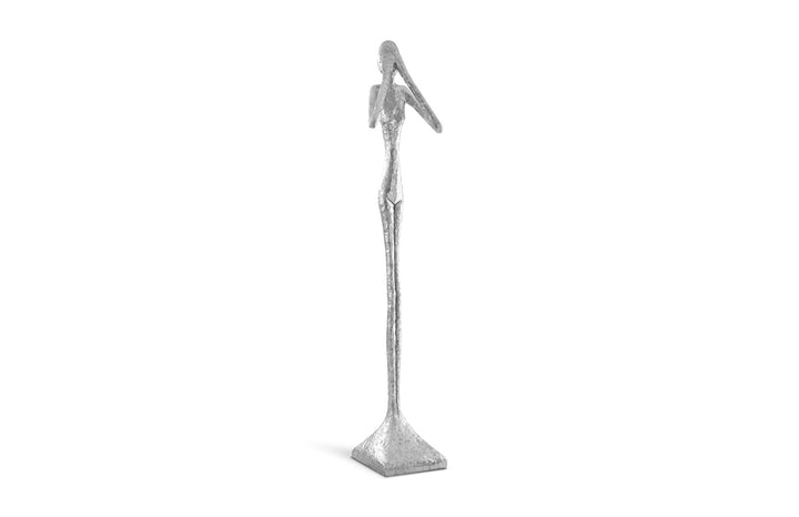 See No Evil Slender Sculpture, Large, Resin, Silver Leaf - Phillips Collection - AmericanHomeFurniture