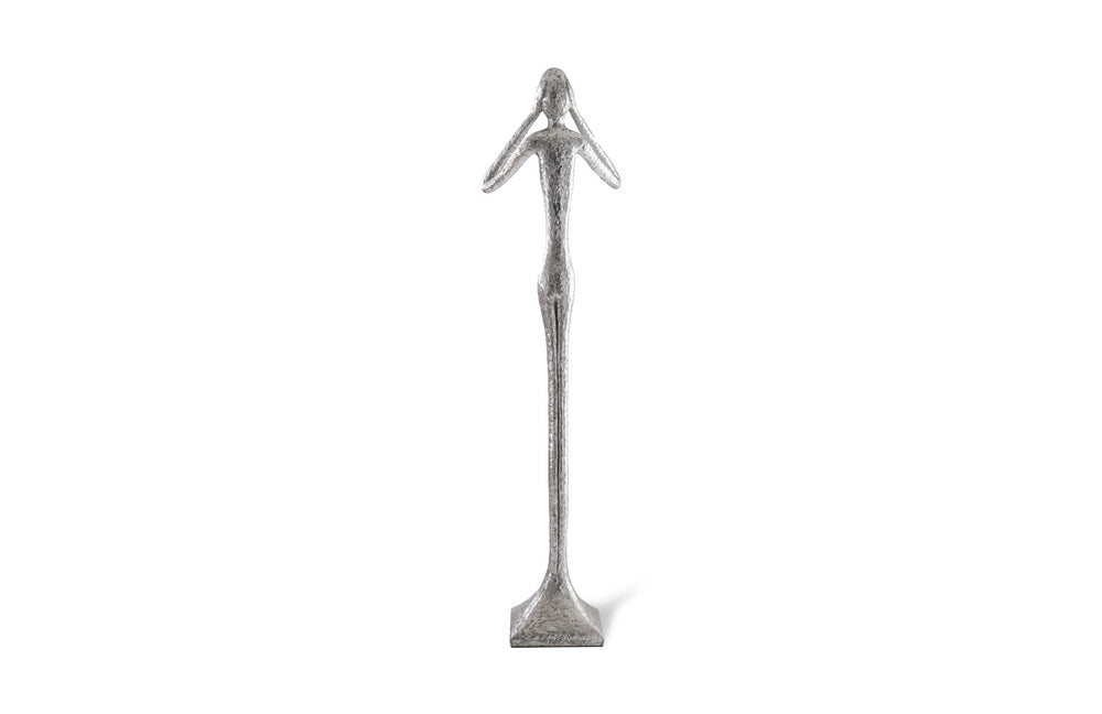 Hear No Evil Skinny Sculpture, Silver Leaf, LG - Phillips Collection - AmericanHomeFurniture