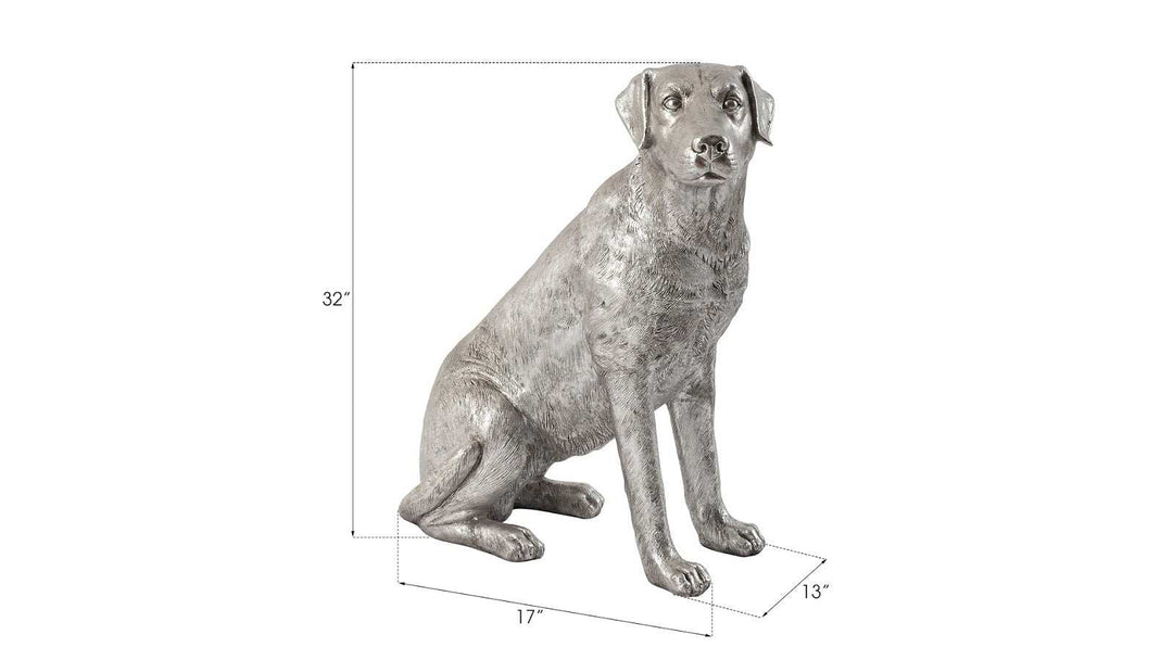 Labrador Dog, Sitting, Silver Leaf - Phillips Collection - AmericanHomeFurniture