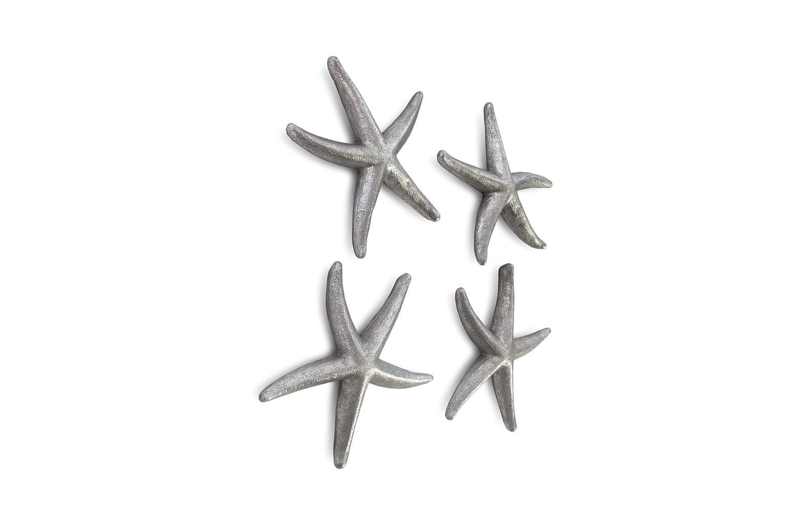 Phillips Collection Starfish, Silver Leaf, Set of 4, SM WALL ACCENTS