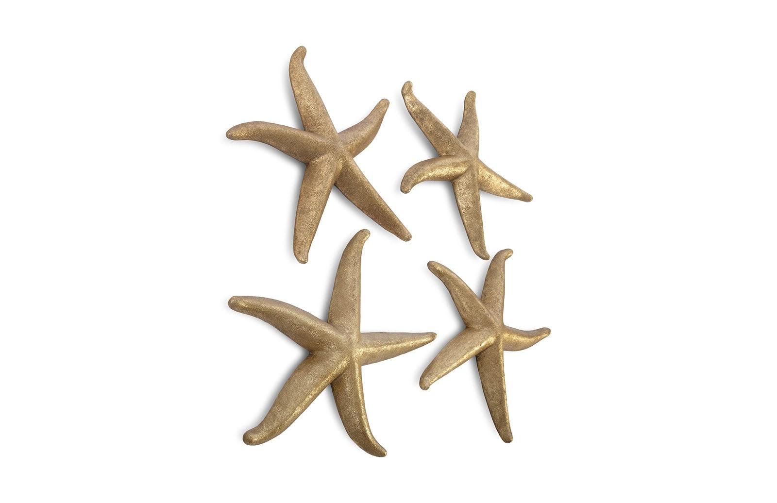 Phillips Collection Starfish, Gold Leaf, Set of 4, LG WALL ACCENTS