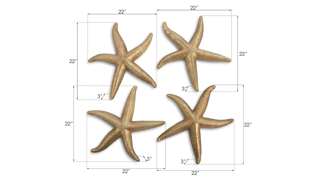 Starfish, Gold Leaf, Set of 4, LG - Phillips Collection - AmericanHomeFurniture