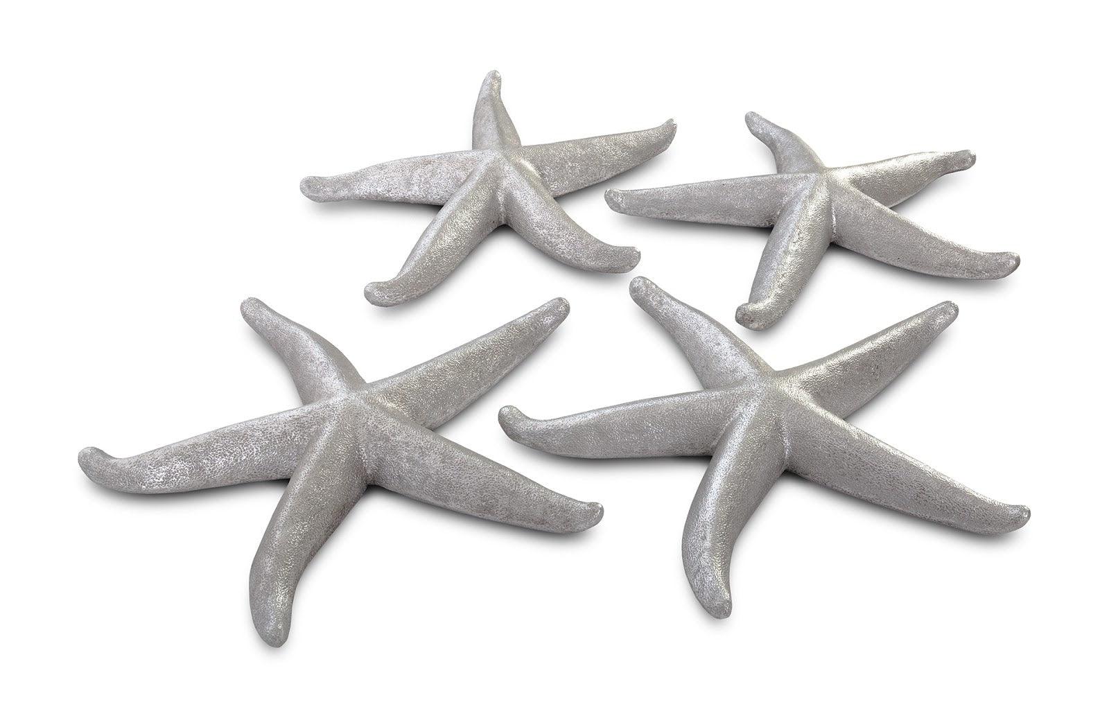 Phillips Collection Starfish, Silver Leaf, Set of 4, LG WALL ACCENTS